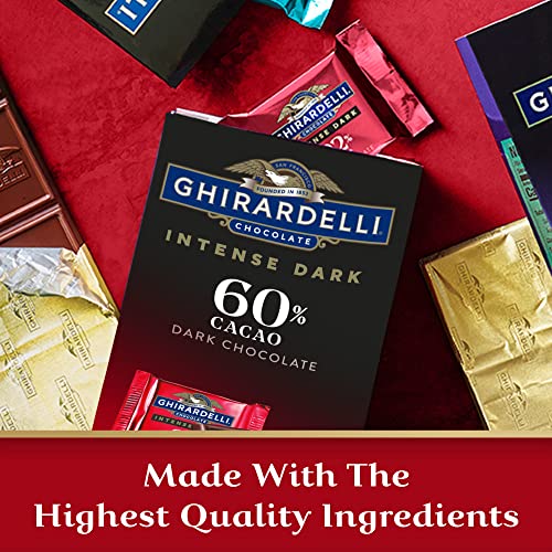 Image of GHIRARDELLI Intense Dark Chocolate Squares, 60% Cacao, 4.1 Ounce (Pack of 6)