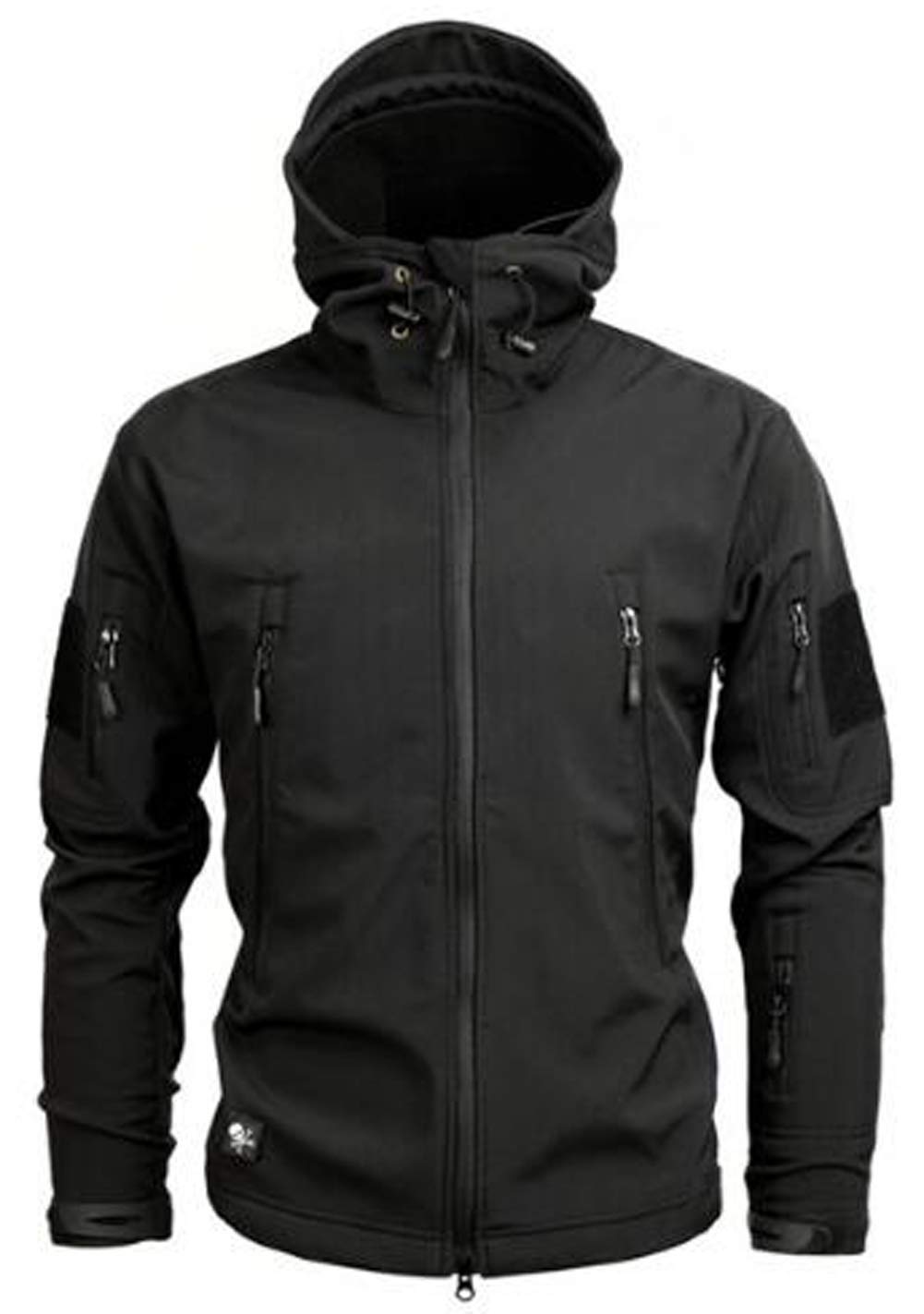 Tactique Veste Militaire Chaude Polaire Manches Longue à Capuche Camouflage Softshell imperméable Homme pour Camping Chasse pêche Outdoor Blouson A Capuche