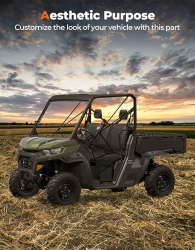 KEMIMOTO Fender Flares Compatible with Can Am Defender HD 5/ HD8/ HD10 and Defender MAX 2016-2025, Front and Rear Extended Mud Guards, Replace OEM #715006821 715002424 715006822