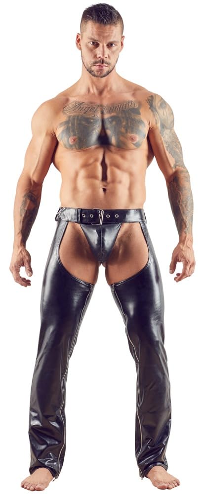 Svenjoyment Underwear 21400711720 Chaps Pantalons Faux Cuir, Noir (Nero 001), Large Homme