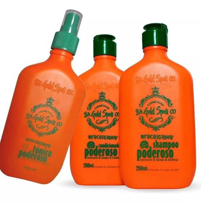 Powerful Gold Spell Tonic Shampoo & Conditioner Set - 8.8 Fl Oz (Pack of 3) - Revitalize Your Hair Orange