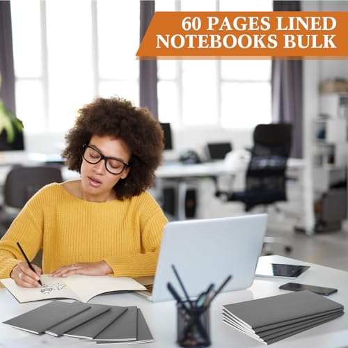 Image of Mimorou 100 Pcs A5 Journals Notebooks Bulk,Grey,Lined