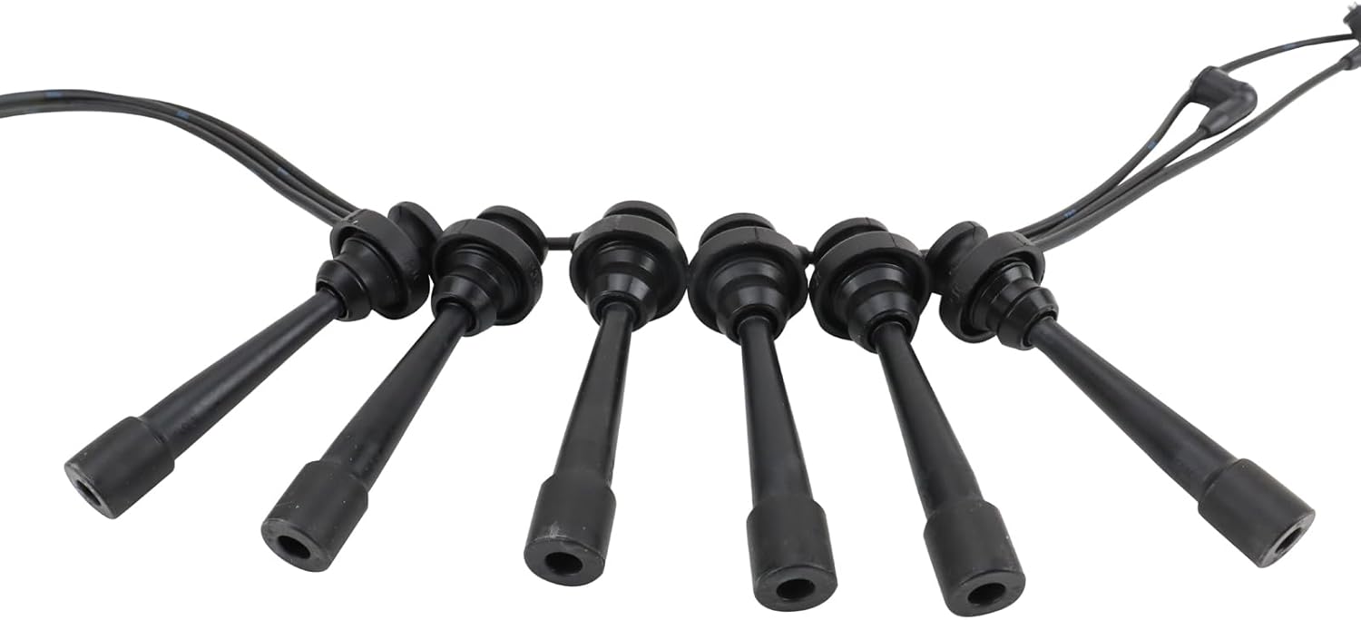 TRQ Ignition Kit Spark Plugs Wire Set Compatible with 2001-2002 Mitsubishi Montero 1999-2004 Montero Sport