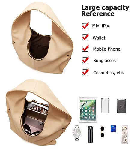 Myfriday Vintage Large Hobo Shoulder Bag For Women Soft Tote Purse And Handbag With Adjustable Strap #TOP5