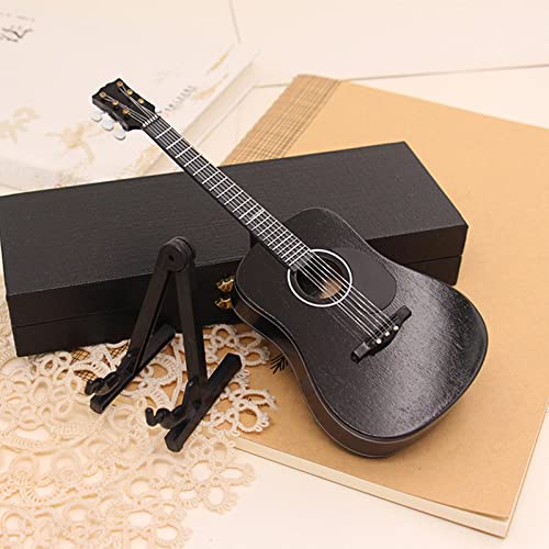 Image of Wooden Electric Guitar Model 1 /6 Dollhouse Living Room Home Decoration C|Toys & Hobbies | Action Figures | TV, Movie & Video Games|1 Piece 1 /6 Electric Guitar Model with Display Stand
