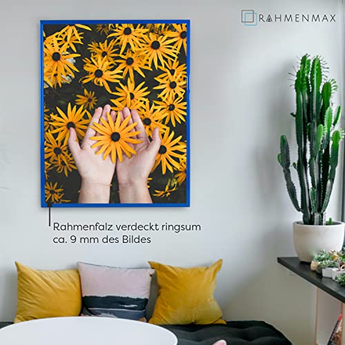 Cadre photo bleu RahmenMax Texas 75x77 cm en plastique avec verre acrylique