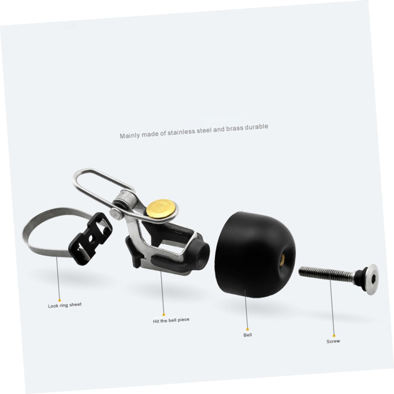UKCOCO Glocke Erwachsene Schild Fahrrad Ich Black