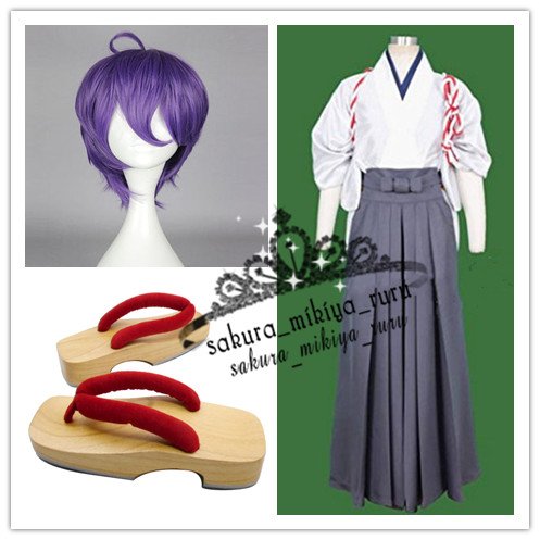 Amazon.co.jp: コスプレ 衣装刀剣乱舞風 歌仙兼定・内番 +髪飾り+