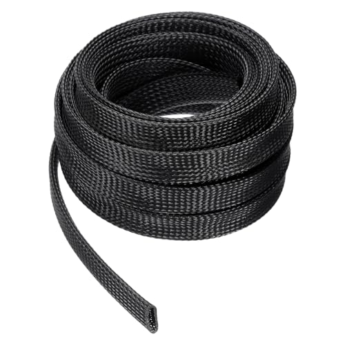 Gaine de protection tressée en PET uxcell pour la gestion des câbles de bureau et salon