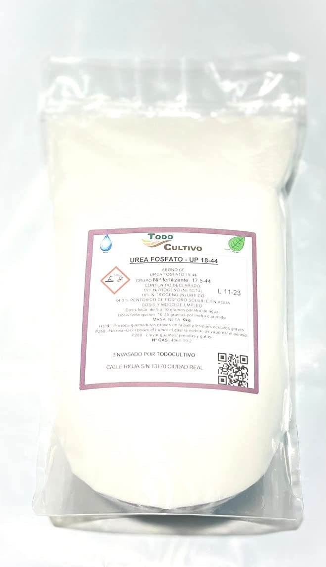 Urea Fosforan UP 18-44-00 krystalicznie rozpuszczalny w wodzie 5kg. Nawóz kwasowy z azotem fosforowym