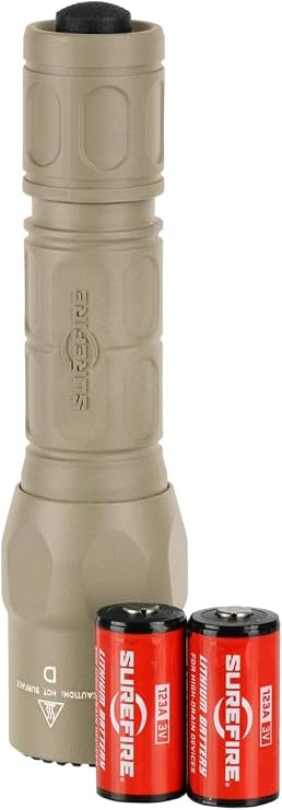 SureFire G2X Pro Dual-Output LED Flashlight with Click Switch, Desert Tan, Small