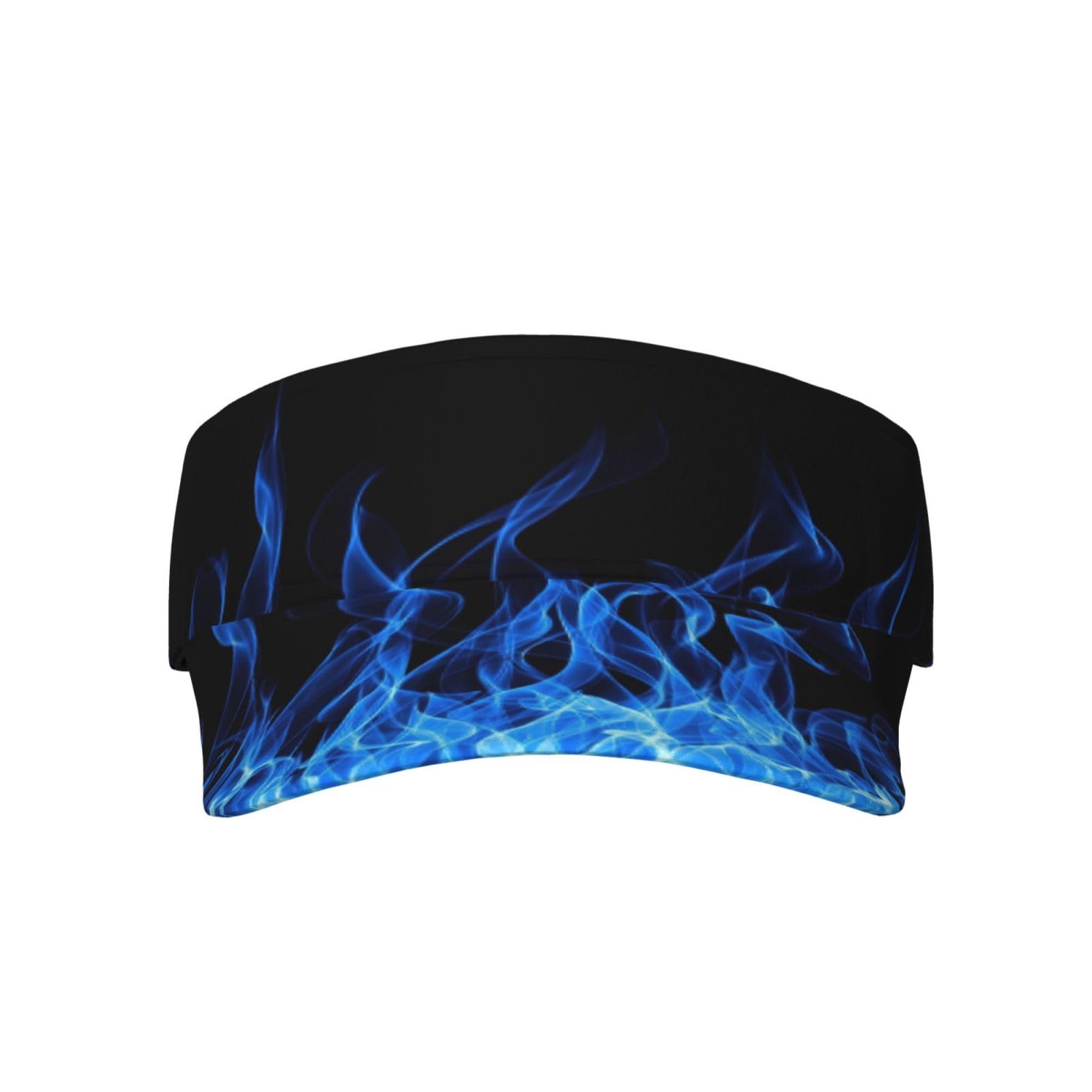 Mypiky Unisex Blue Flame Blossom Flower Print Adult Sunscreen Visor Cap Empty Top Baseball Cap Sun Hat Cap Sports Visor Hat For Men Women One Size