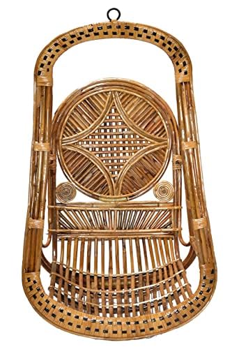 HM Services Hanging Chair Wooden Bamboo Cane (Bait) for Indoor & Outdoor Swing Chair for Kids, Adults-image-4