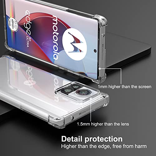 Image of SHOPBYSHOP for Back Case Cover Bumper Flexible Silicone Transparent Back Cover for Motorola Edge 30 Ultra - Transparent