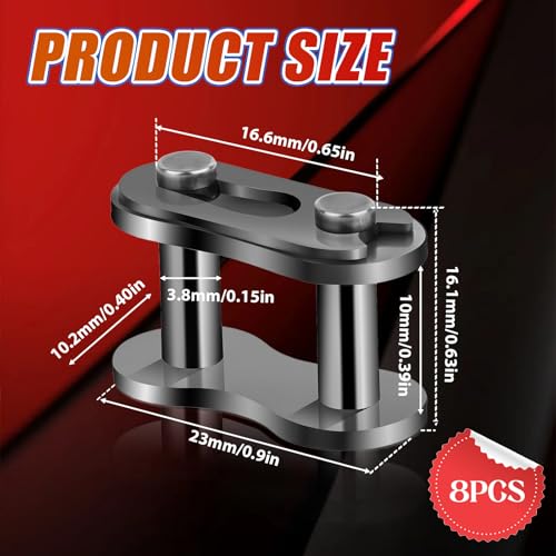 Image of 8 Pcs 420 Chain Master Roller Connector Links Chain Master Link Motorcycle Pocket Bike Chain Cross Master Link Connector Replacement Dirt Bike Motorcycle Parts Mini Bike Go Kart Parts