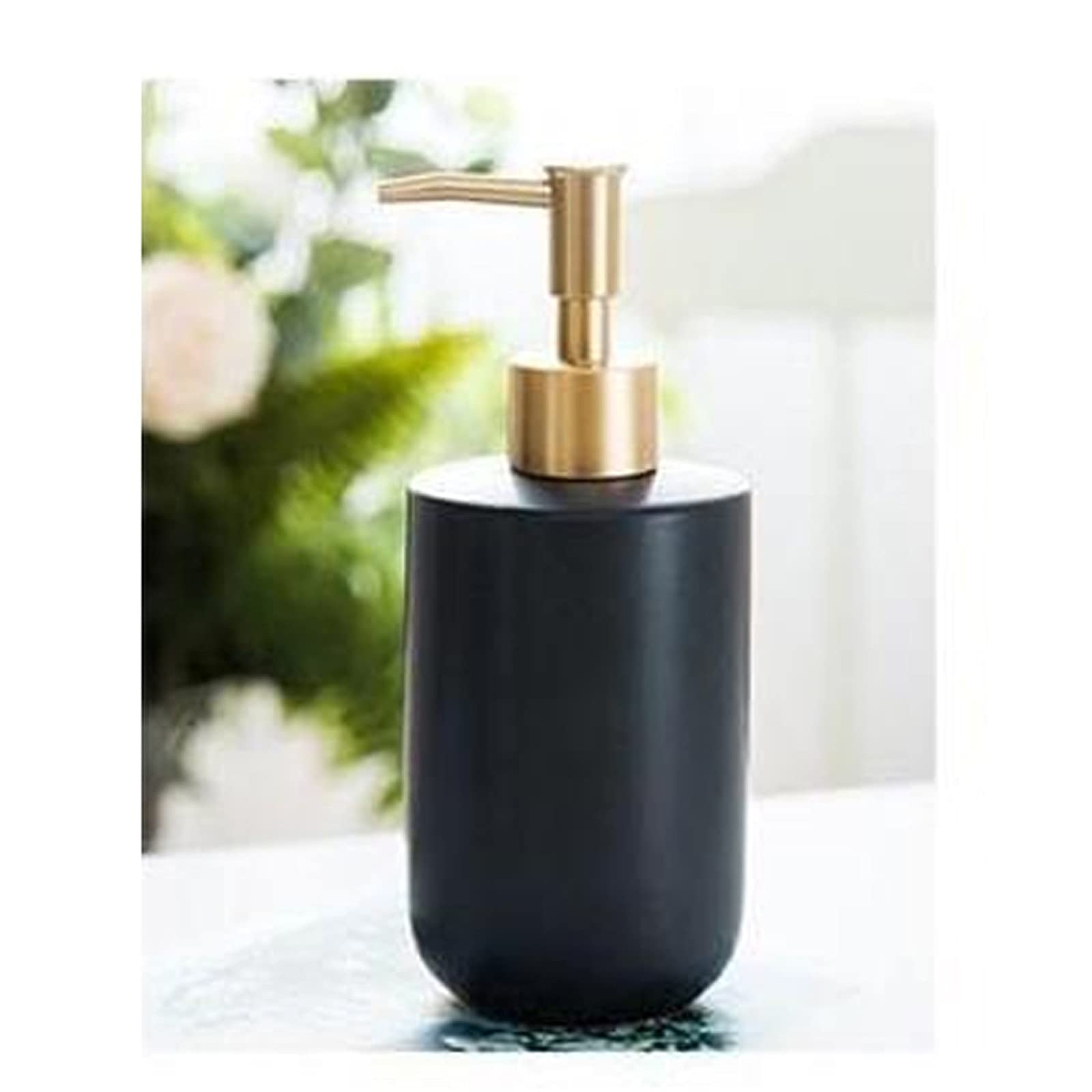 Soap Dispenser المطبخ الصابون في المعبأة المعبأة في زجاجات من السيراميك والشامبو غسول شامبو موزع صابون الصابون مع أبيض وأسود Liquid Soap Dispenser Refillable Liquid Hand Soap