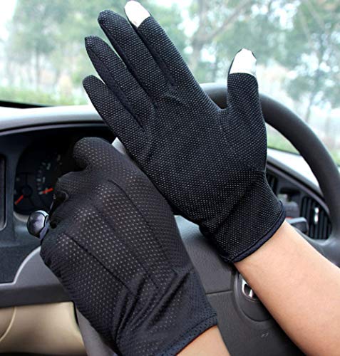 IBLUELOVER Guanti con protezione solare UV da uomo e donna, guanti estivi per protezione solare touchscreen, guanti da guida antiscivolo per ciclismo all'aperto, guida, arrampicata, escursionismo,