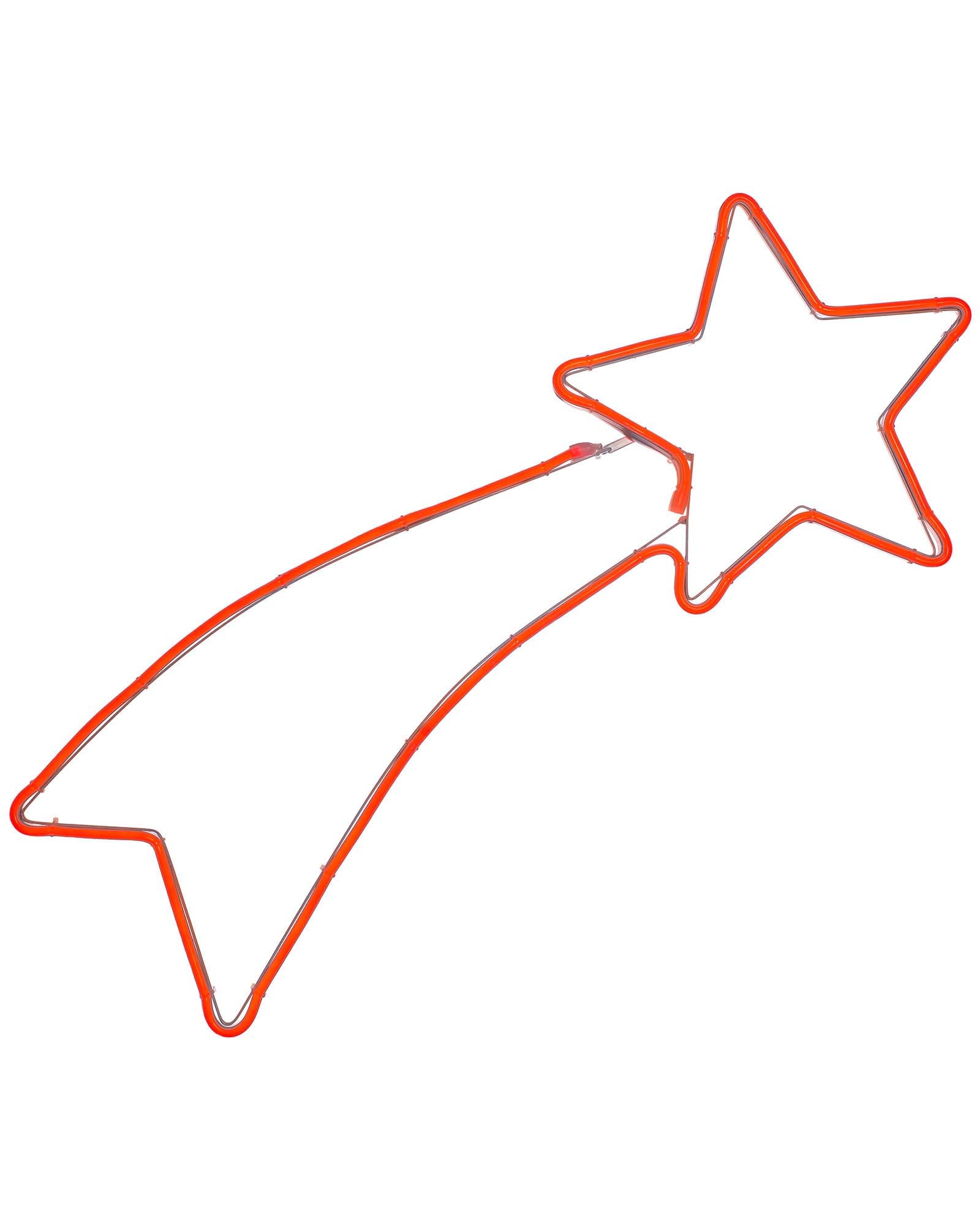 Christmas Shooting Star Neon Rope Light Silhouette