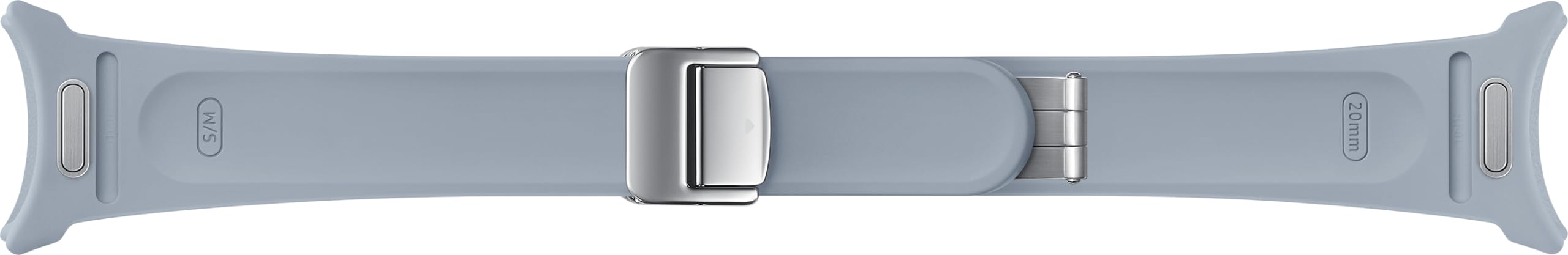 Samsung Galaxy Official D-Buckle Hybrid Eco-Leather Band (Delgada, S/M) para Galaxy Watch, Azul
