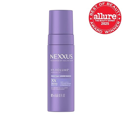 Miniatura 2 de Nexxus Hy-Volume Espuma en Polvo de Levantamiento Sin Peso para Cabello Plano y Liso, 48 Horas de Volumen, ProteinFusion con Colágeno y Ácido