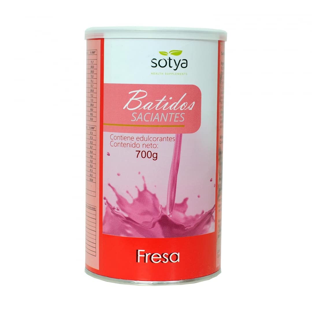 Sotya Pack Ahorro - Batido Saciante Fresa 700 Gramos (Total 2 x 700 Gramos = 1400 Gramos)