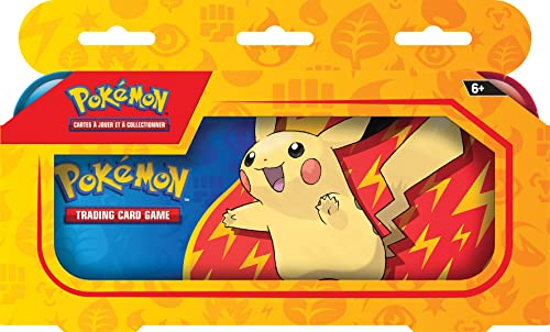Pokémon : Pikachu Set Plumier + 2 Booster – Gesellschaftsspiele – Kartenspiele – Sammelkarten – ab 6 Jahren – französische Version