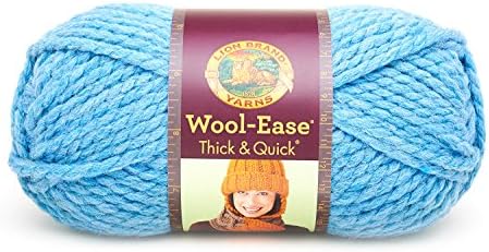 Lion Brand Yarn Company 1-Piece Wool-Ease Thick and Quick, Crimson, Red/ White
