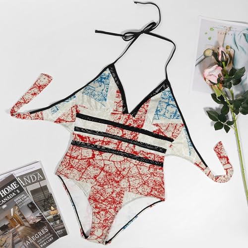 Monokini drapeau vintage pour vos vacances à la plage et séances de natation décontractées - 3