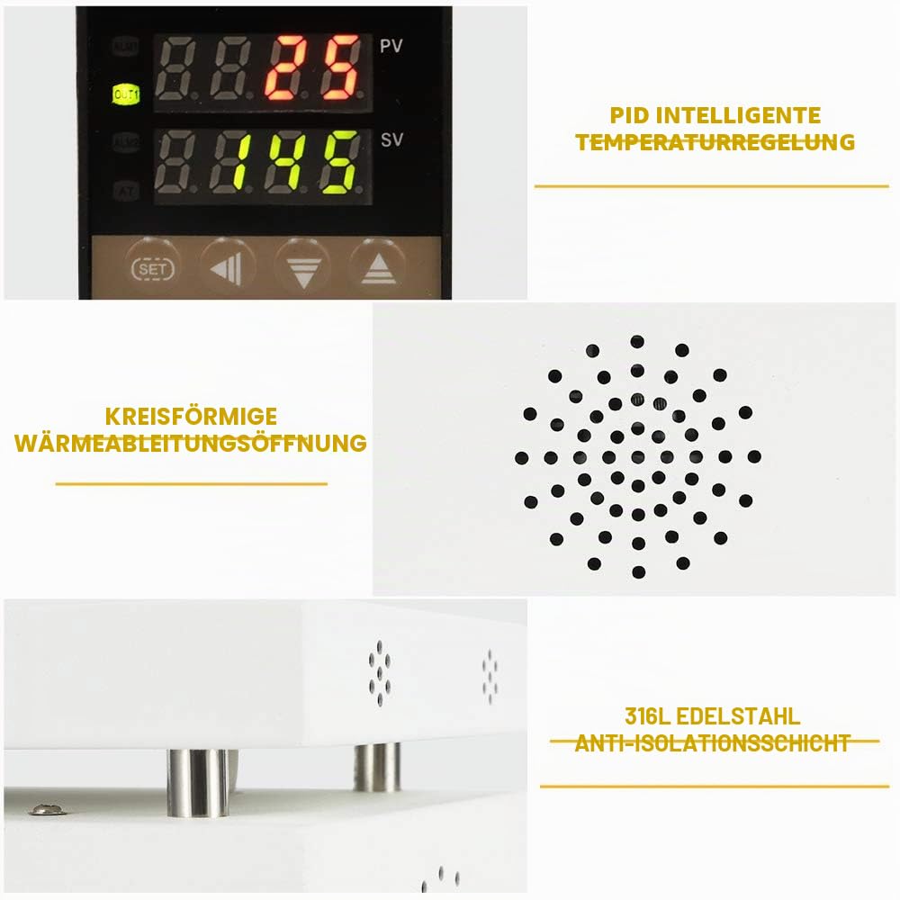 Hanchen Cellophan-Verpackungsmaschine manuelle Überwicklungsmaschine Desktop-Heizungs-Siegelmaschine für BOPP-Parfüm, Kosmetik, Poker-Box, PVC-Heißsiegelfolie(120×200mm)