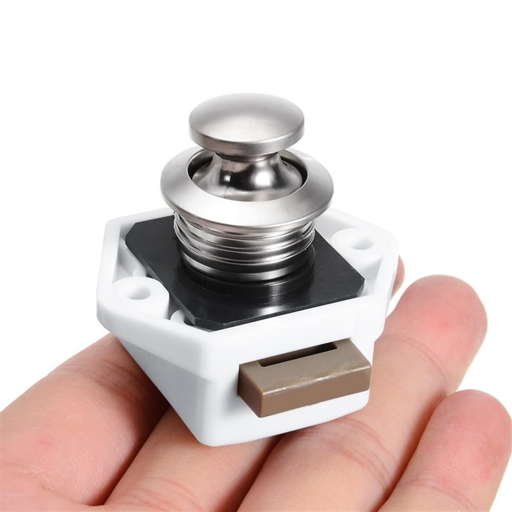 Pasamanos de Escalera baranda Soportes 10pcs Práctico Armario Push Button Catch Lock Moder Gabinete Cartel Cantper RV Cerraduras de Muebles de autocaravanas