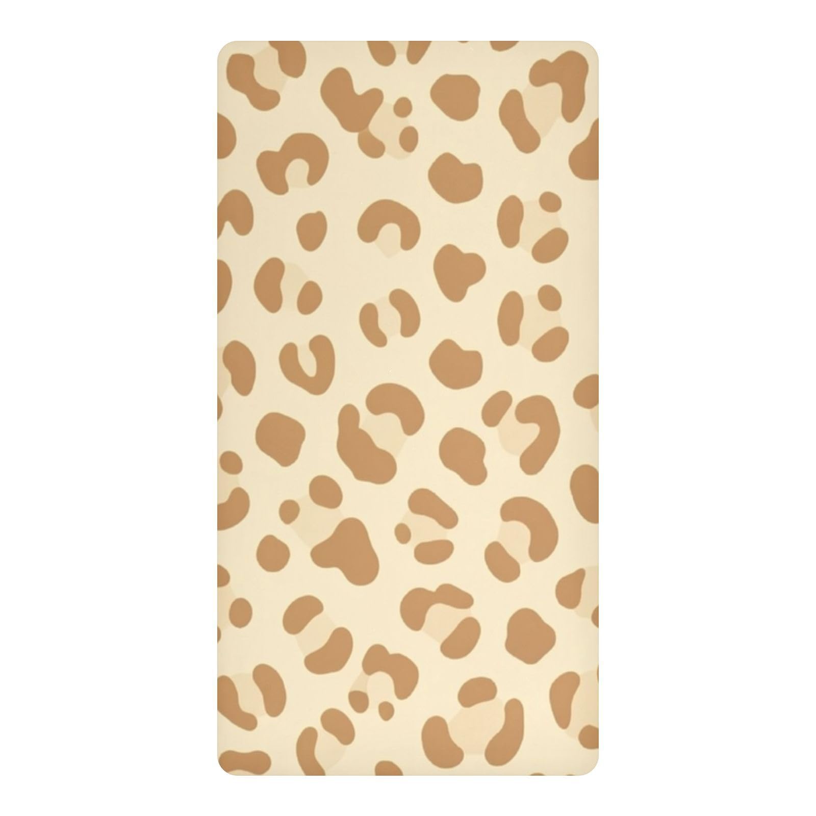 Parure de lit imperméable bébé fille léopard kaki 132x71