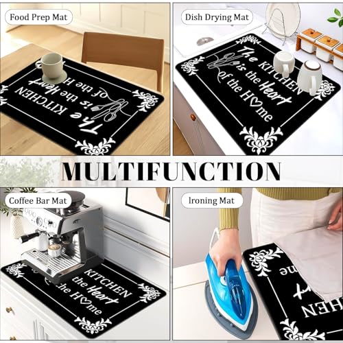 Image of Stove Top Cover for Electric Stove 28 inchx 20 inch, The Kitchen Is the Heart of the Home Heat Resistant Glass Top Stove Cover Protector, Glass Cooktop Covers, Kitchen Flat Electric Stove Top Covers