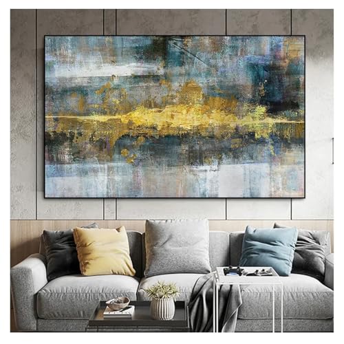 Peinture à l'huile abstraite sur toile pour salon moderne de 70x110 cm