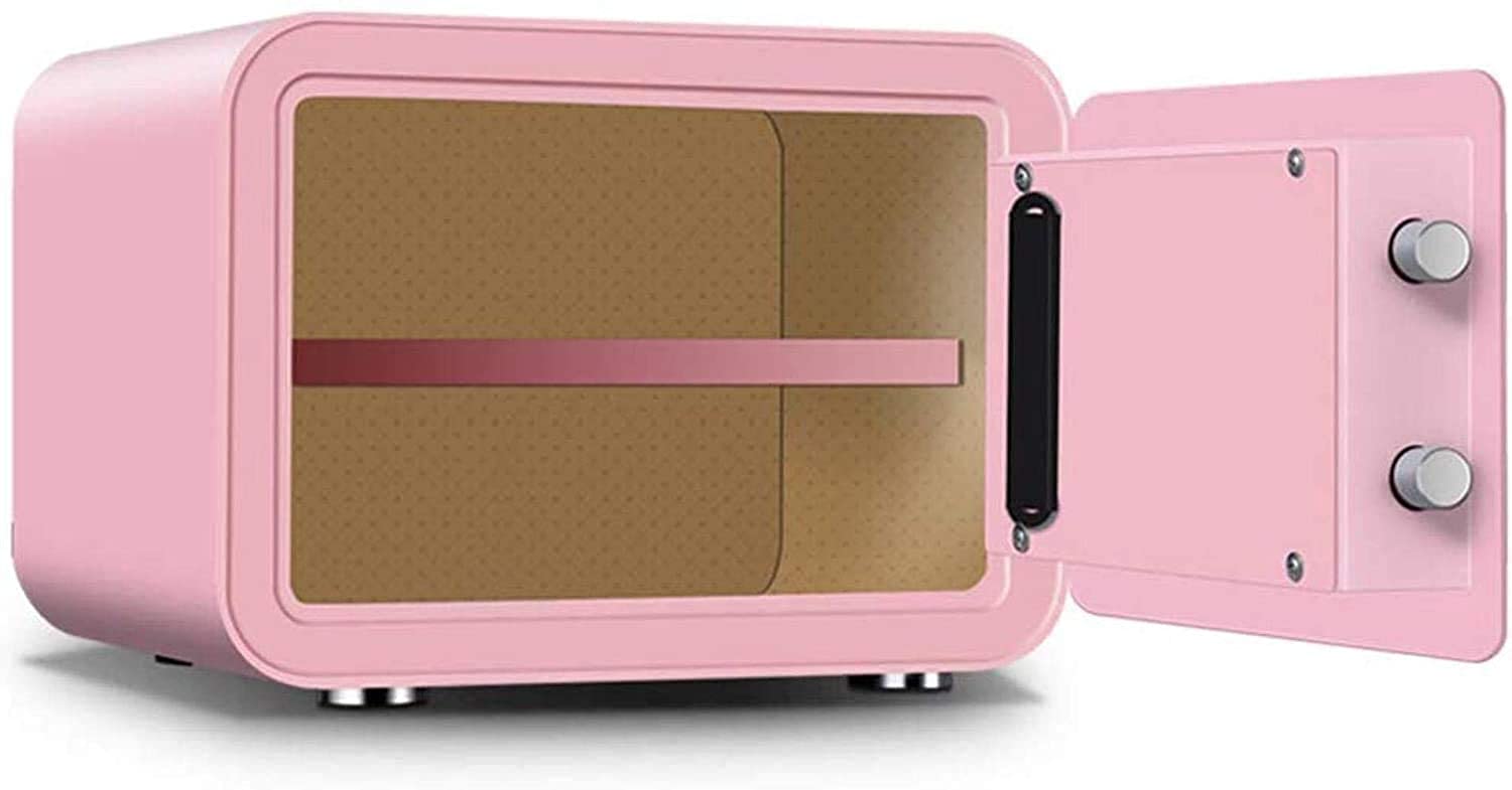 CLSDRZC Safes Safes Security Digital Home con botón de Tapa del Teclado Botón Family Business o Viajes 35x28x25cm Safe, Rosa