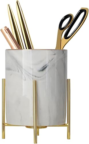 Soporte para bolígrafo para escritorio lindo y decoración del hogar y la oficina para brochas de maquillaje, soporte de papelería, escuela