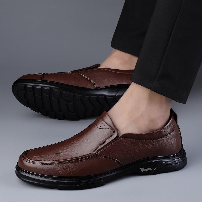Men's Comfort Orthopedic Dress Shoes Mens Oxford Shoes Mens Classic Modern Formal Oxford Slip-On Dress Shoes Fashion Anti-Slip Low Top Non Slip Prom2