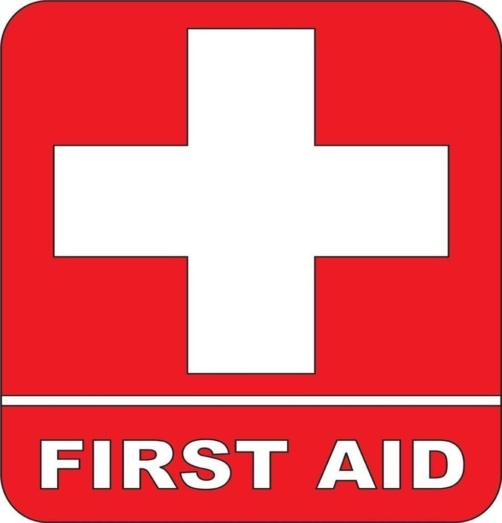 First aid Kit Emergency Symbol Logo Sticker Picture Art - Peel & Stick Sticker - Vinyl Wall Decal - 24 Colors Available 9x9