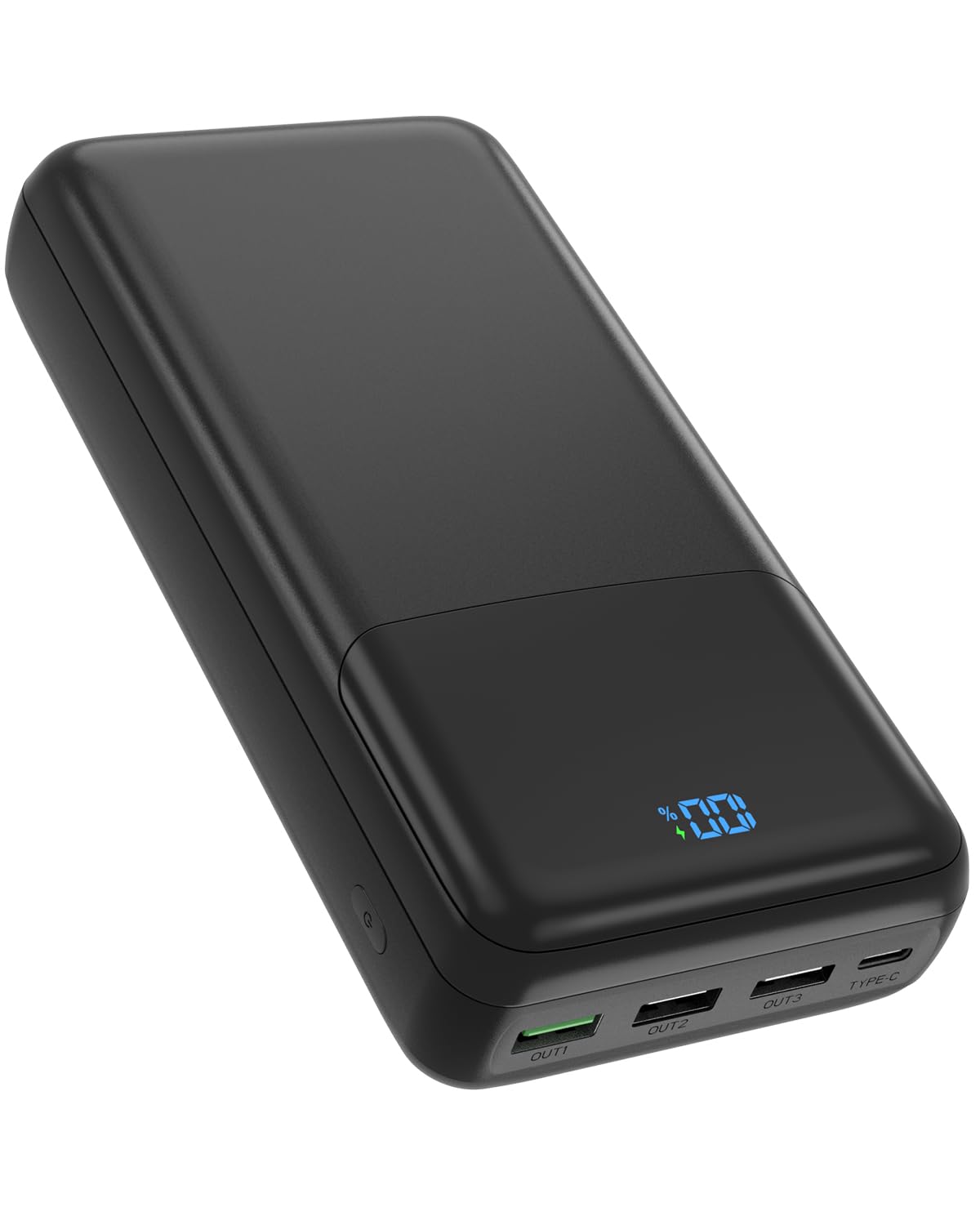 PowerBank 50000 mAh, ricarica rapida 30 W, Power Bank USB-C 4 uscite e 2 ingressi, display LED PowerBank