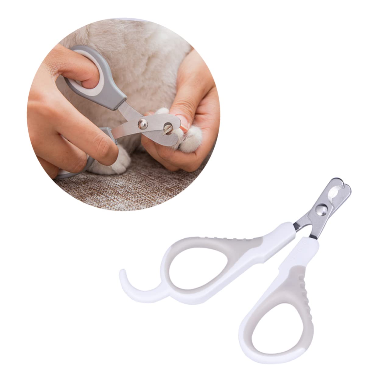 Abaodam Pet Nail Clipper for Cats Dogs and Pets Innovative Head Design Comfortable Handle High Elastic Spring Easy to Use Grooming Tool for Safe Claw Trimming Random Color