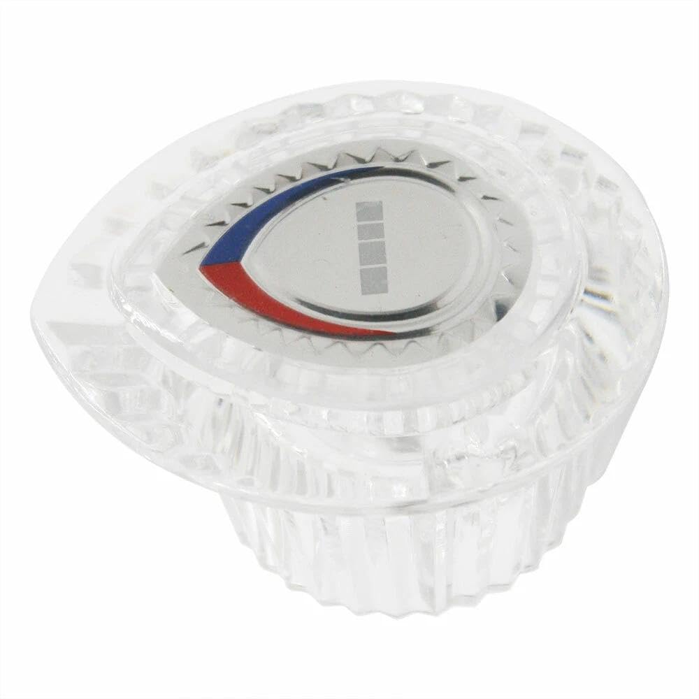 for Posi-Temp Shower Faucet Tear-Drop Knob Handle (Clear Acrylic)