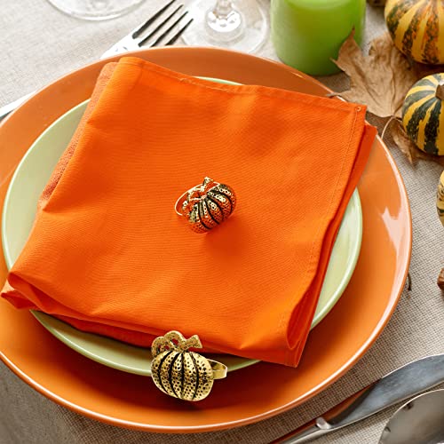 Mimorou 24 Piezas Servilletas y Anillos Calabaza miniatura 4
