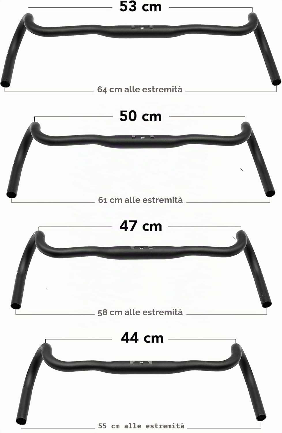 REDSHIFT Manubrio per lavello da cucina, per bici gravel, manubrio per bici da strada, in alluminio, accessori per ciclismo, morsetto da 31,8 mm, altezza 20 mm, larghezza 41 cm, con passante