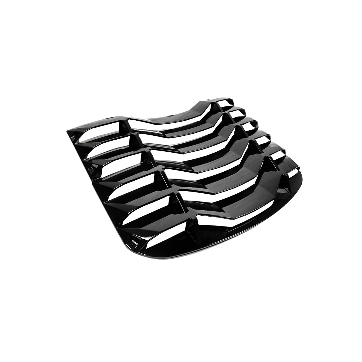 AMPP Style 2PC Gloss Black Rear Window Windshield Louver Cover Compatible with 2024-2025 Ford Mustang S650 Coupe