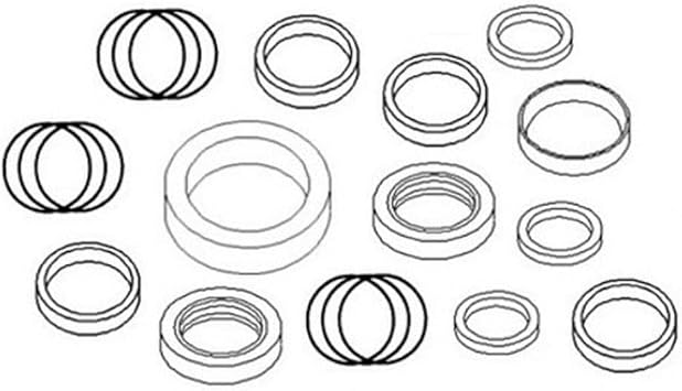 TM USWWAGOODS Replacement For/Fits 933711-33599 Hydraulic Cylinder Seal Kit Fits Yanmar Excavator 50 X 80 mm
