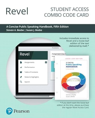 Concise Public Speaking Handbook, A -- Revel + Print Combo Access Code