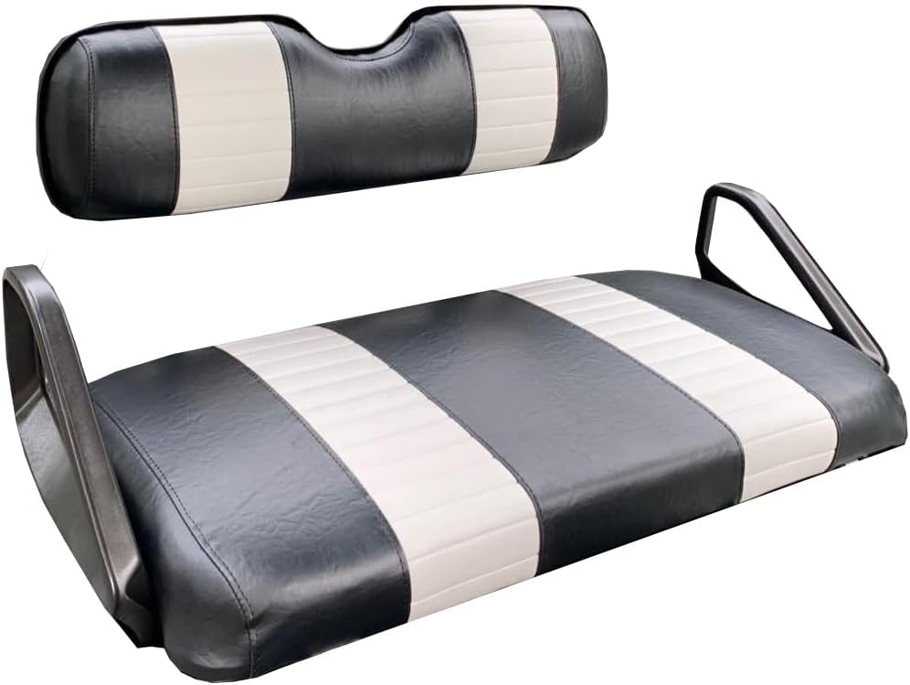 E-Z-GO RXV "STAPLE ON" Golf Cart Seat Cover (2 Stripe) Choose From 30 Colors, Custom Golf Cart Seat Covers, Handmade-Golf-Cart-Seat-Covers, Up To Par Covers