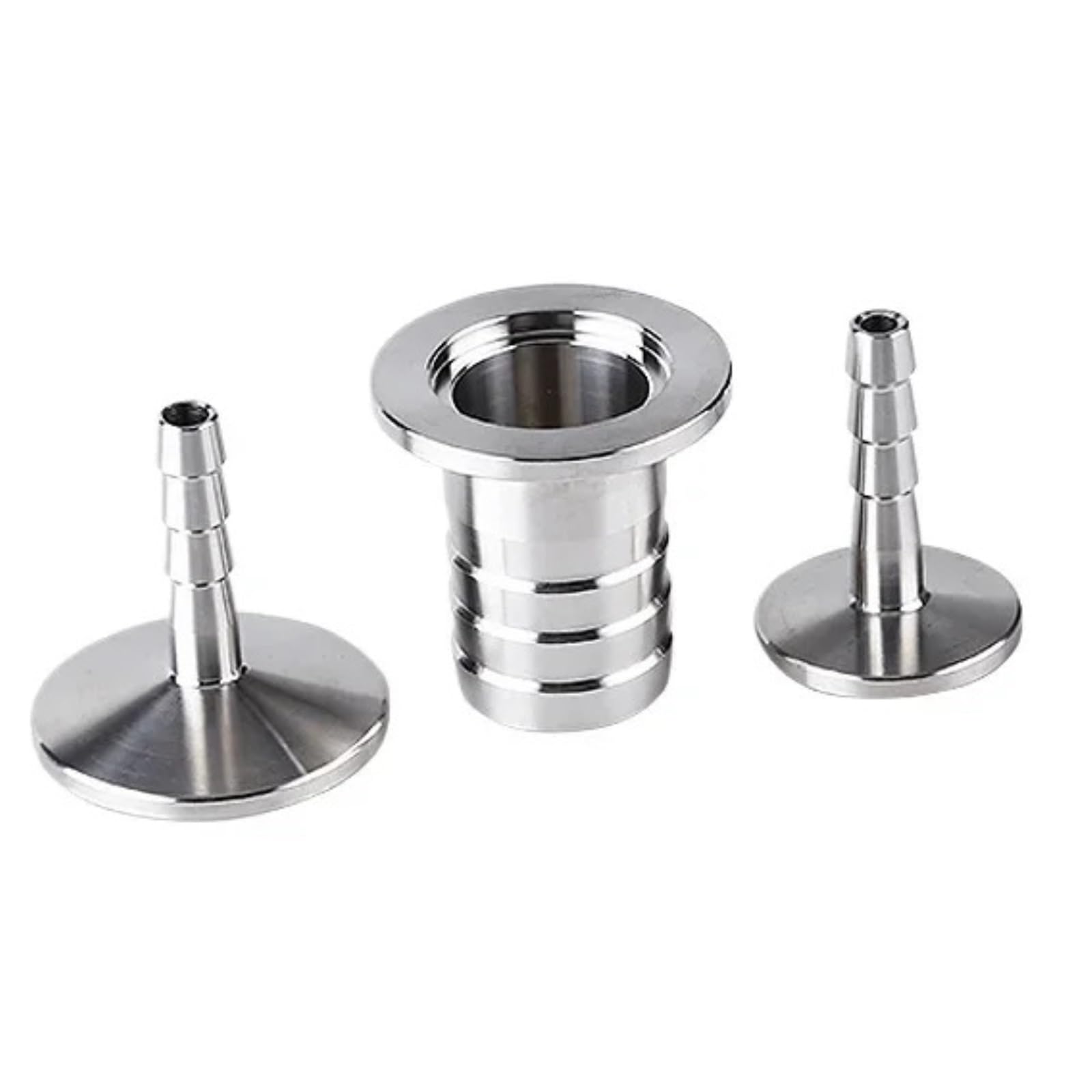 Racor con espiga para manguera Tri Clamp, Adaptador de púas for manguera jardín, accesorio lengüeta sanitario soldado 6mm a 50mm, triple abrazadera acero inoxidable 304(50mmx50)