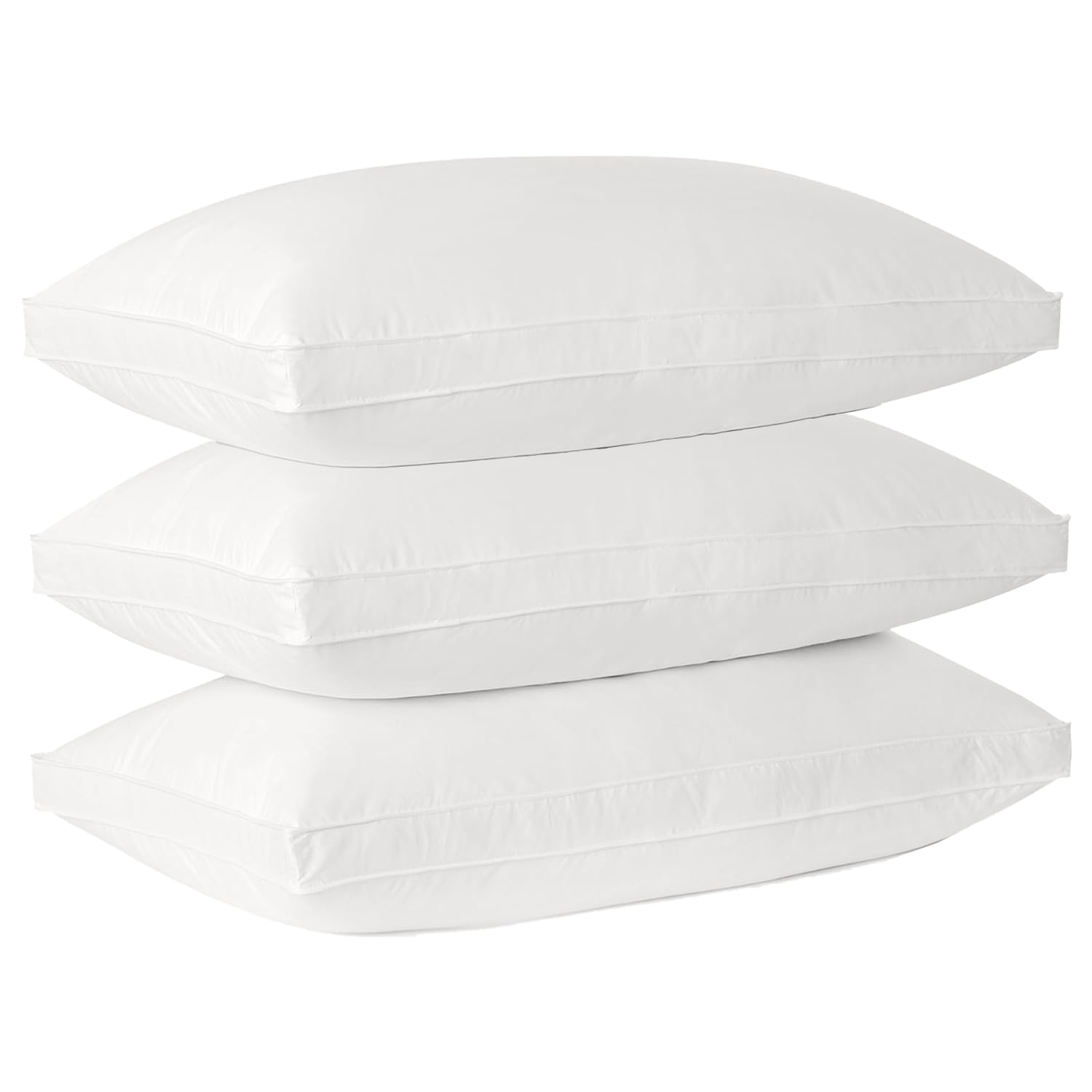Lancashire Textiles Side Sleeper Pillow Back Neck Shoulder Pain 100% Cotton Cover High Grade Super Bounce Hollowfibre Filling Hypoallergenic 74 X 48 Cm Pillow Multipack Pack of 3 White
