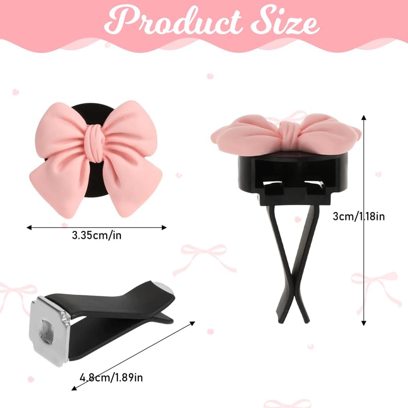 Image of 8 PCS Pink Bow Car Air Freshener Coquette Cute Girly Car Decor Accessories Interior Aesthetic Decorations Stuff for Women Girl