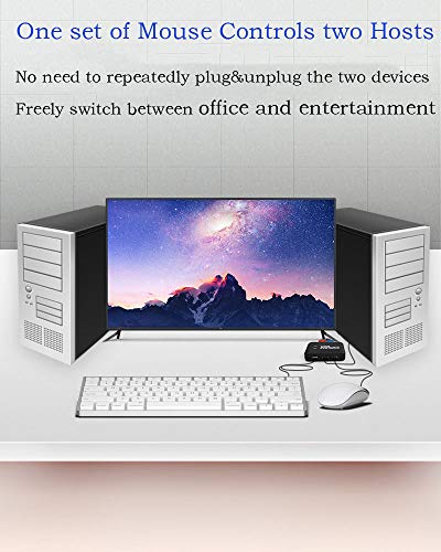 Generic Brands - Interruttore USB KVM HDMI a 2 porte, 4 K a 60 Hz, adattatore per PC monitor, tastiera e mouse, connettore USB splitter HD